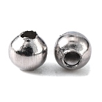 Tarnish Resistant 304 Stainless Steel Round Beads, Stainless Steel Color, 4mm, Hole: 1mm(STAS-N020-16-4mm)