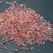 AB Color Plated 3D Nail Art Glass Mini Ball Beads, Tiny Caviar Nail Beads, DIY Nails Art Round Decorations, Chocolate, 0.4~3mm, 720~1000pcs/bag(MRMJ-WH0064-40L)