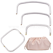 3Pcs 3 Styles Aluminium Alloy Tube Bag Handles, Platinum, 9.5~11.5x20.5~30x2.4~2.45cm, 1pc/style(FIND-CA0008-61)