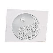 Self Adhesive Brass Stickers, Scrapbooking Stickers, for Epoxy Resin Crafts, Tai Ji, Platinum, 3.45x0.05cm(DIY-I044-09P)