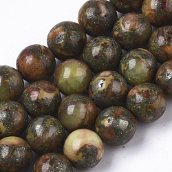 Synthetic Regalite/Imperial Jasper/Sea Sediment Jasper Beads Strands, Dyed, Round, Saddle Brown, 8mm, Hole: 1mm, about 48~49pcs/strand, 15.94 inch(40.5cm)(G-S366-046A)