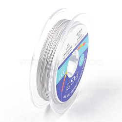 Tiger Tail Beading Wire, 7-Strand Bead Stringing Wire, Nylon Coated Stainless Steel Wire, Silver, 26 Gauge, 0.4mm, about 32.8 Feet(10m)/roll(TWIR-R007-0.4mm-02)