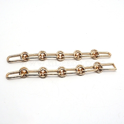 Zinc Alloy Link Purse Bag Handle, for Bag Accessories, Golden, 22cm(AJEW-WH0188-84)