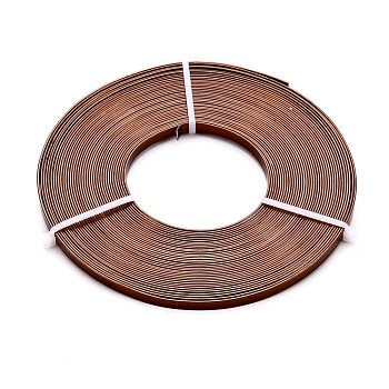 Aluminum Wire, Flat, Sienna, 3x1mm, about 5m/roll