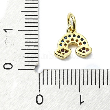 Brass Micro Pave Colorful Cubic Zirconia Pendants(KK-H475-12G)-3