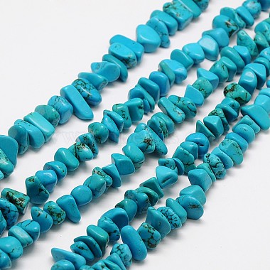 7mm DarkTurquoise Chip Sinkiang Turquoise Beads