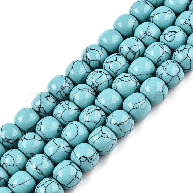 perles synthétiques turquoise brins(TURQ-T004-03)-4