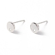 201 Stainless Steel Stud Earring Findings(X-STAS-P308-09A-S)-1