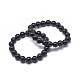 Synthetic Black Stone Bead Stretch Bracelets(BJEW-K212-B-032)-1