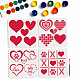 US 1 Set Valentine's Day PET Hollow Out Drawing Painting Stencils(DIY-MA0003-28)-1