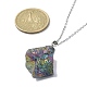 Natural Mixed Gemstone Nugget Pendant Necklace with 304 Stainless Steel Chains(NJEW-JN04385)-4
