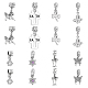 Chgcraft 16piezas 8 estilos colgantes colgantes europeos con diamantes de imitación de aleación y cristal(FIND-CA0007-73)-1