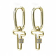 Brass Micro Pave Clear Cubic Zirconia Dangle Huggie Hoop Earrings(EJEW-S201-219-NF)-1