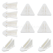 15Pcs Plastic Child Safety Lock for Sliding Door, Window Security Bar, Triangle, White, 74x89x8mm(FIND-DC0004-16)