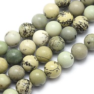 Natural Dendritic Jasper Beads Strands, Chohua Jasper, Round, 8mm, Hole: 1.2mm, about 46pcs/strand, 15.15 inch(38.5cm)(G-E501-8mm-01)