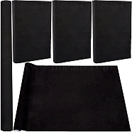 Faux Suede Book Covers, Notebook Wraps, Rectangle, Black, 1500x430mm(DIY-WH0453-95D)