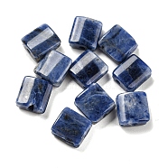 Natural Sodalite Beads, Square, 10x9.5~10x4.5~5mm, Hole: 1.8mm(G-D078-01A)
