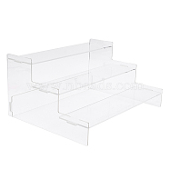 3-Tier Acrylic Action Figure Display Risers, Model Toy Assembled Organizer Holders, for Minifigures, Toys, Collections Display, Clear, Finish Product: 31.9x24x15cm(ODIS-WH0034-15A)