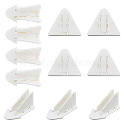 15Pcs Plastic Child Safety Lock for Sliding Door, Window Security Bar, Triangle, White, 74x89x8mm(FIND-DC0004-16)