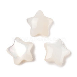 Natural White Shell Beads, Star, 8x8x4mm, Hole: 0.8mm(SSHEL-I026-11)