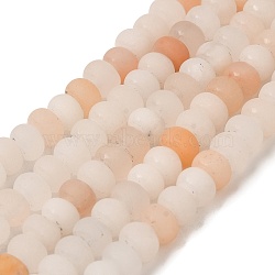 Natural Pink Aventurine Beads Strands, Frosted, Rondelle, 6~7x3.5~4mm, Hole: 1mm, about 93~109pcs/strand, 14.9 inch~15.1 inch(38~38.5cm)(G-F520-25)