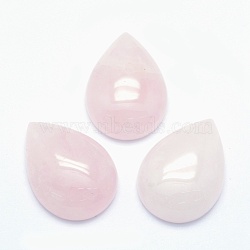 Natural Rose Quartz Cabochons, teardrop, 25x18x7mm(X-G-E491-B-21)