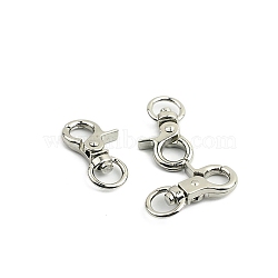 Zinc Alloy Swivel Clasps, Platinum, 30mm(PW-WG2F0EF-09)