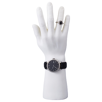PVC Male Mannequin Right Hand Jewelry Bracelet Watch Ring Display Stands, Dummy Model Jewelry Rack, White, 6.5x7.7x29cm