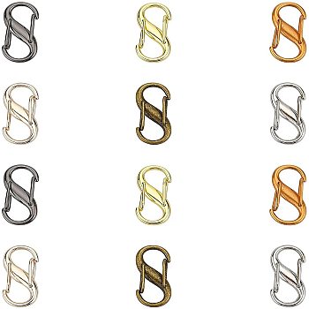 WADORN 12Pcs 6 Color Alloy DIY Bags Adjustable Clasps Accessories, Bags Buckle, Mixed Color, 27.5x13.5x6.5mm, 2pcs/color