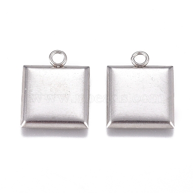 Stainless Steel Color Square 304 Stainless Steel Charms