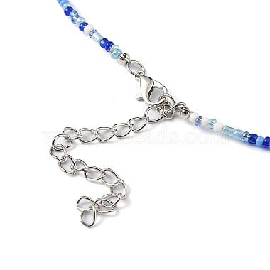 Alloy Enamel Heart Charm Necklace(NJEW-PH01493-04)-2