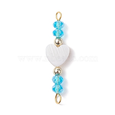 Natural Freshwater Shell Heart Connector Charms(PALLOY-JF02512)-3