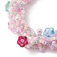 Flower Glass Seed Braided Beaded Bracelets(BJEW-MZ00059)-3