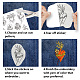 4 Sheets 11.6x8.2 Inch Stick and Stitch Embroidery Patterns(DIY-WH0455-120)-3