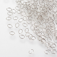 304 Stainless Steel Open Jump Rings, Oval, Stainless Steel Color, 24 Gauge, 3x2.5x0.5mm, about 830pcs/5g(X-STAS-R091-02P)