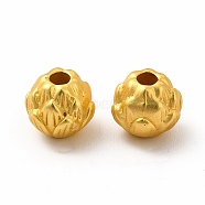 Rack Plating Alloy Beads, Flower, Matte Gold Color, 8.5x9.7x9mm, Hole: 2.5mm(PALLOY-A001-35MG)