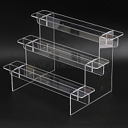 Transparent 3-Tier Acrylic Action Figure Display Risers, Models Toys Doll Display Organizer Holder, Clear, Finish Product: 15x24x15cm(ODIS-WH0026-21C)