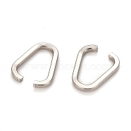 201 Stainless Steel Quick Link Connectors, Stainless Steel Color, 9.5x1mm(X-STAS-H121-09P)