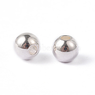Round 202 Stainless Steel Beads, Silver Color Plated, 5x4.5mm, Hole: 1.5mm(STAS-O091-A-04S)
