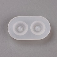 Silicone Molds, Resin Casting Molds, For UV Resin, Epoxy Resin Jewelry Making, Eye, White, 50.5x29.5x8.5mm, Inner Diameter: 16.5mm(DIY-WH0146-53F)