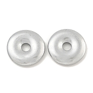 Electroplated Synthetic Non-Magnetic Hematite Pendants, Donut/Pi Disc Charms, Platinum Plated, 25.5x4mm, Hole: 4.8mm(G-C136-04H)