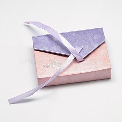 Cardboard Box, Rectangle, Pendant Box, Lilac, 8.5x6.2x2.3cm(X-CBOX-G010-01A)