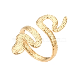 304 Stainless Steel Finger Rings, Snake, Golden, Inner Diameter: 17.9mm.(RJEW-H223-01G-11)