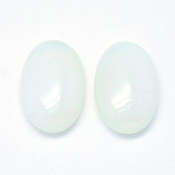 Opalite Oval Palm Stone, Reiki Healing Pocket Stone for Anxiety Stress Relief Therapy, 60~60.5x40~40.5x20~20.5mm