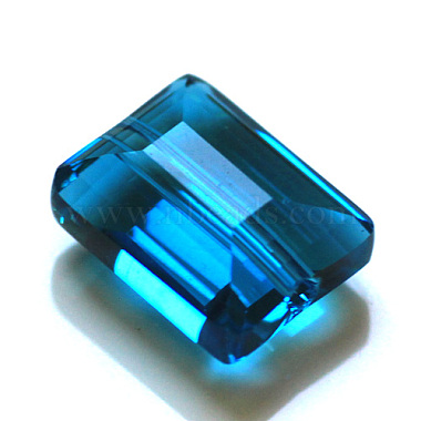 Dodger Blue Rectangle Glass Beads