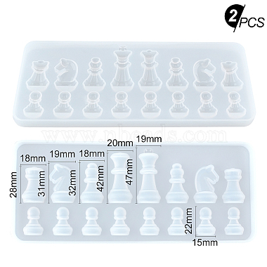 kits de moules en forme d'échecs en silicone(DIY-OC0002-81)-3