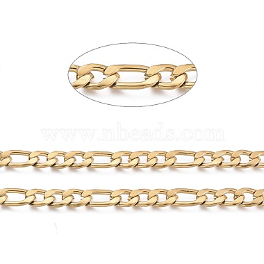 3.28 Feet 304 Stainless Steel Figaro Chains(X-STAS-M032-45G-1.6mm)-2
