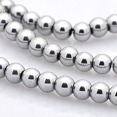 3mm Gainsboro Round Non-magnetic Hematite Beads