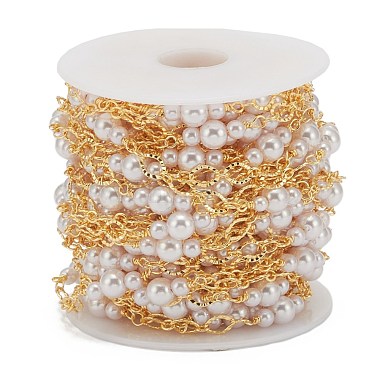 Chaînes de perles d'imitation en plastique ccb faites à la main(CHC-K011-23G)-3