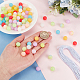 Elite 100Pcs 10 Colors Round Luminous Silicone Beads(SIL-PH0001-20)-3